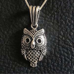 NWOT 925 Sterling Silver Owl Pendant only, chain not included